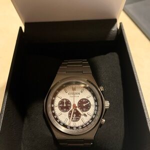 Citizen Eco-Drive Black and Silver Watch